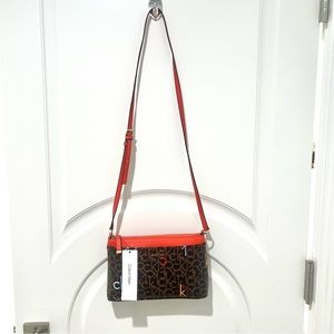 Calvin Klein leather exterior orange bag 🧡